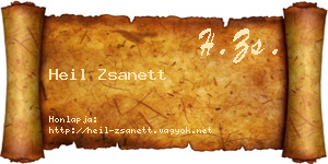 Heil Zsanett névjegykártya